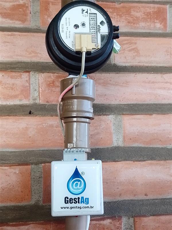 Gestag instalado em hidrômetro pulsado